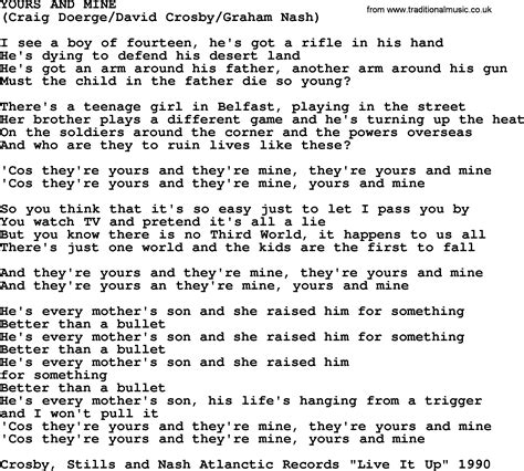 Yours And Mine, by The Byrds - lyrics with pdf